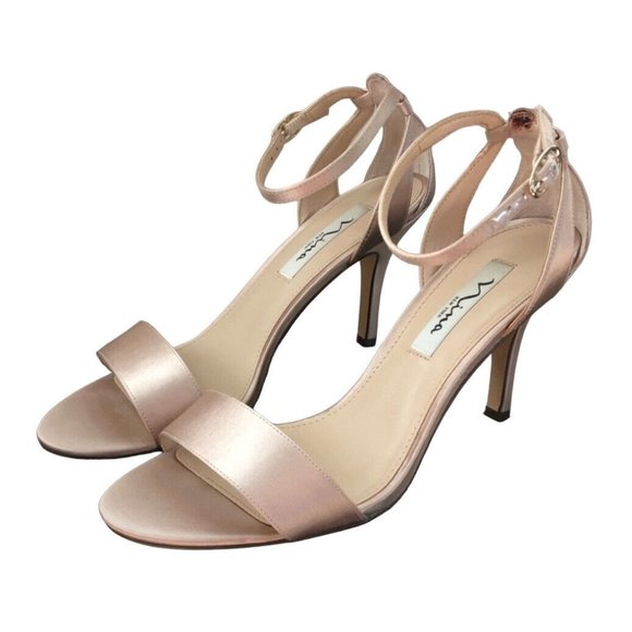 Nina Shoes - NINA NEW YORK Venetia Open Toe Ankle Strap High Heels Size 8.5 NEW!